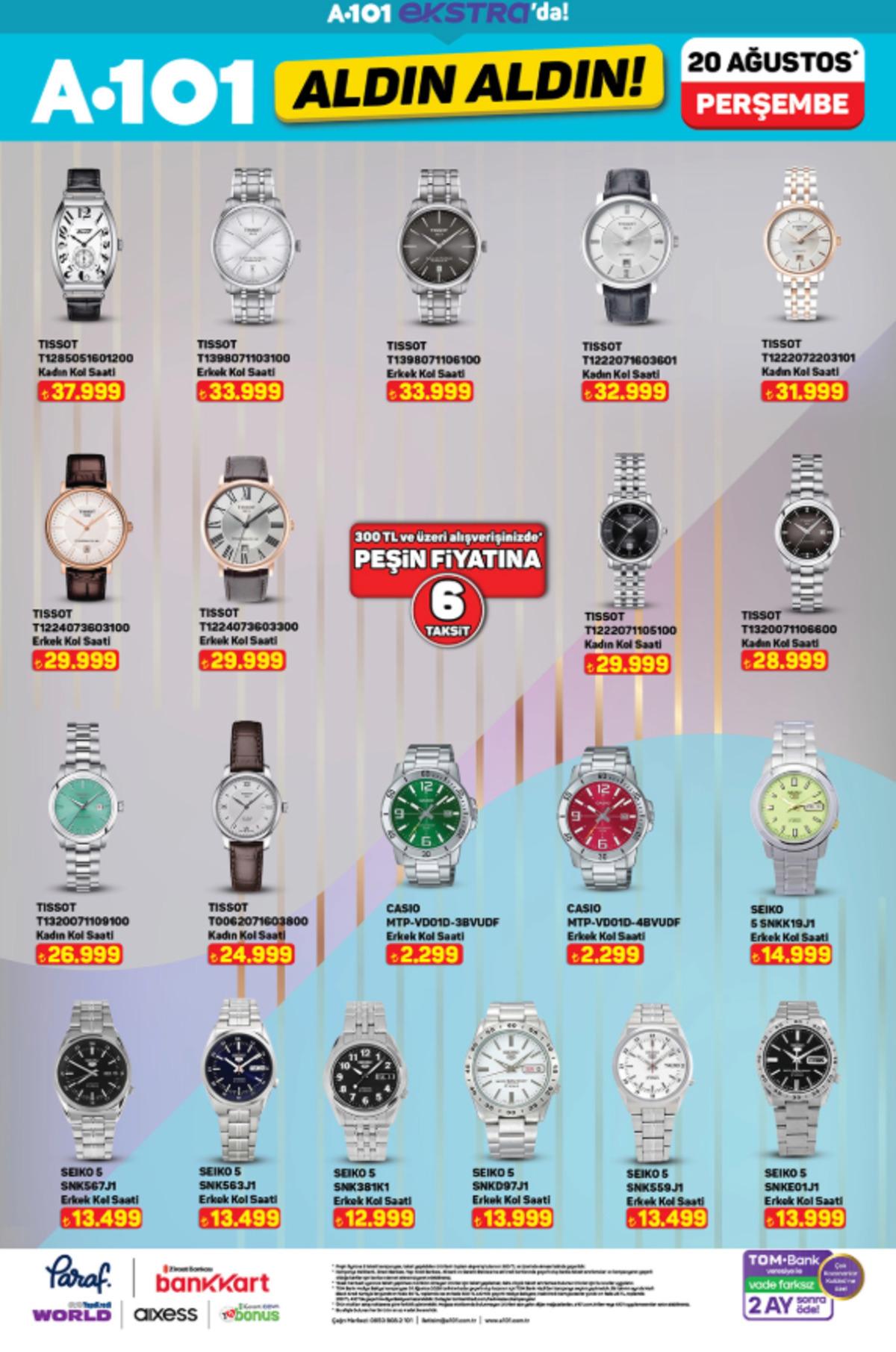A101 e Seiko saat geliyor! 20 Ağustos 2026 A101 Aldın Aldın kataloğu  16