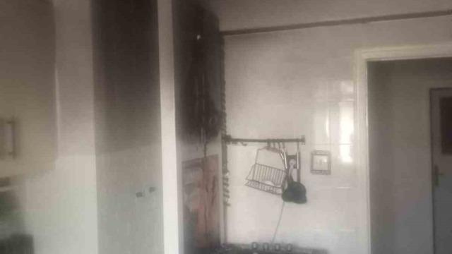 Mutfakta çıkan yangın korkuttu