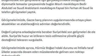 Bakan Fidan, Mısırlı ve Suudi Arabistanlı mevkidaşlarıyla g&ouml;r&uuml;şt&uuml;