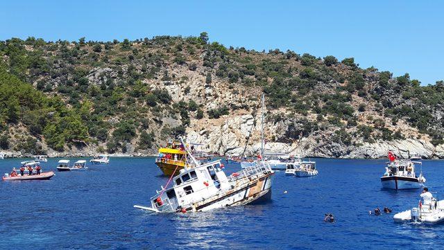 Datça'da resif için Sahil Güvenlik teknesi batırıldı