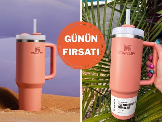 Yazın vazge&ccedil;ilmezi Stanley Quencher termosta indirim var!