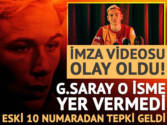 İmza videosu olay oldu! G.Saray o isme yer vermedi: Eski 10 numaradan tepki geldi