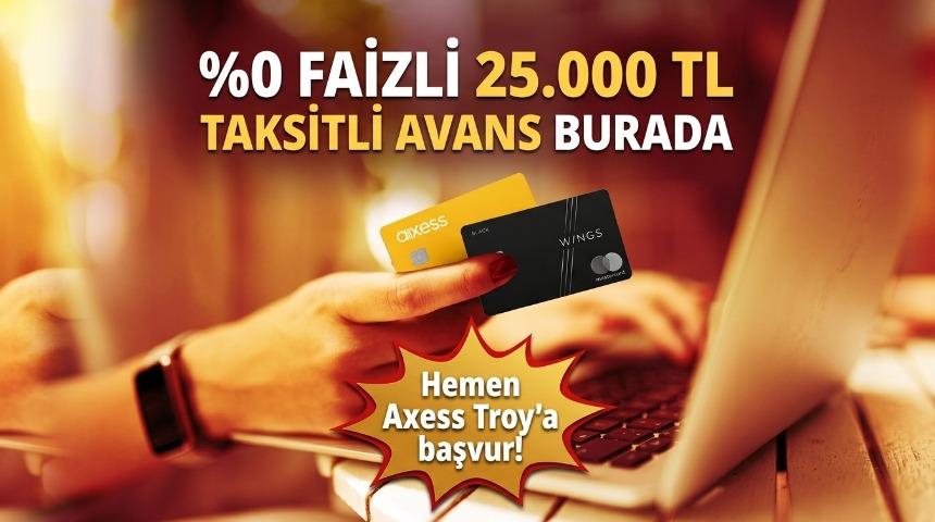 25.000 TL nakit avans şimdi&nbsp;%0 faiz ve 3 ay taksit fırsatıyla!