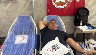 Andırın&rsquo;da muhtarlardan Kızılay&rsquo;ın kan bağışı kampanyasına destek