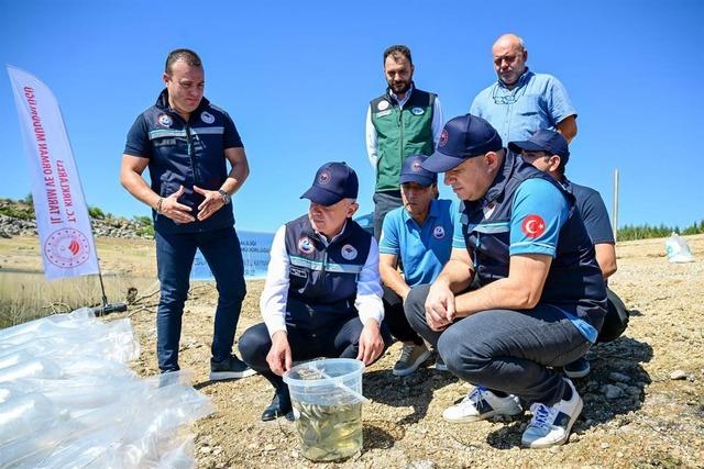 Kırklareli Barajı&rsquo;na 450 bin yavru sazan bırakıldı 2