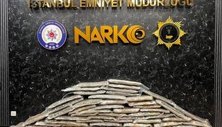 İstanbul&rsquo;da bir ara&ccedil;ta 83 kilogram skunk ele ge&ccedil;irildi