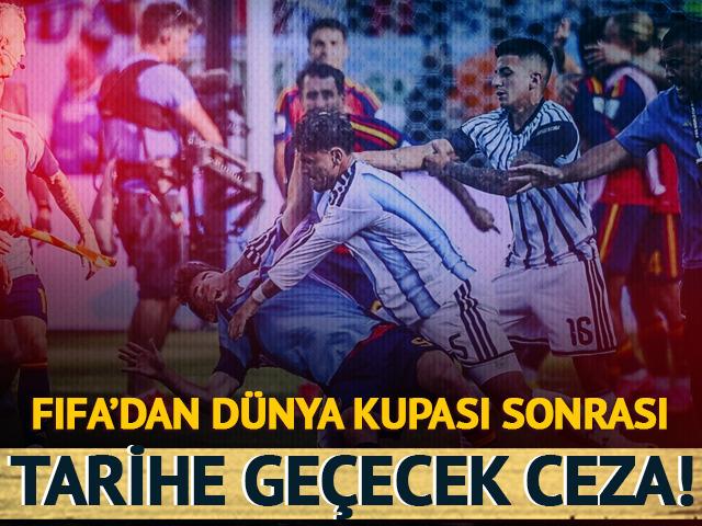 FIFA'dan D&uuml;nya Kupası finali sonrası tarihi ceza