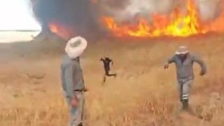 Malatya’da korkutan anız yangını
