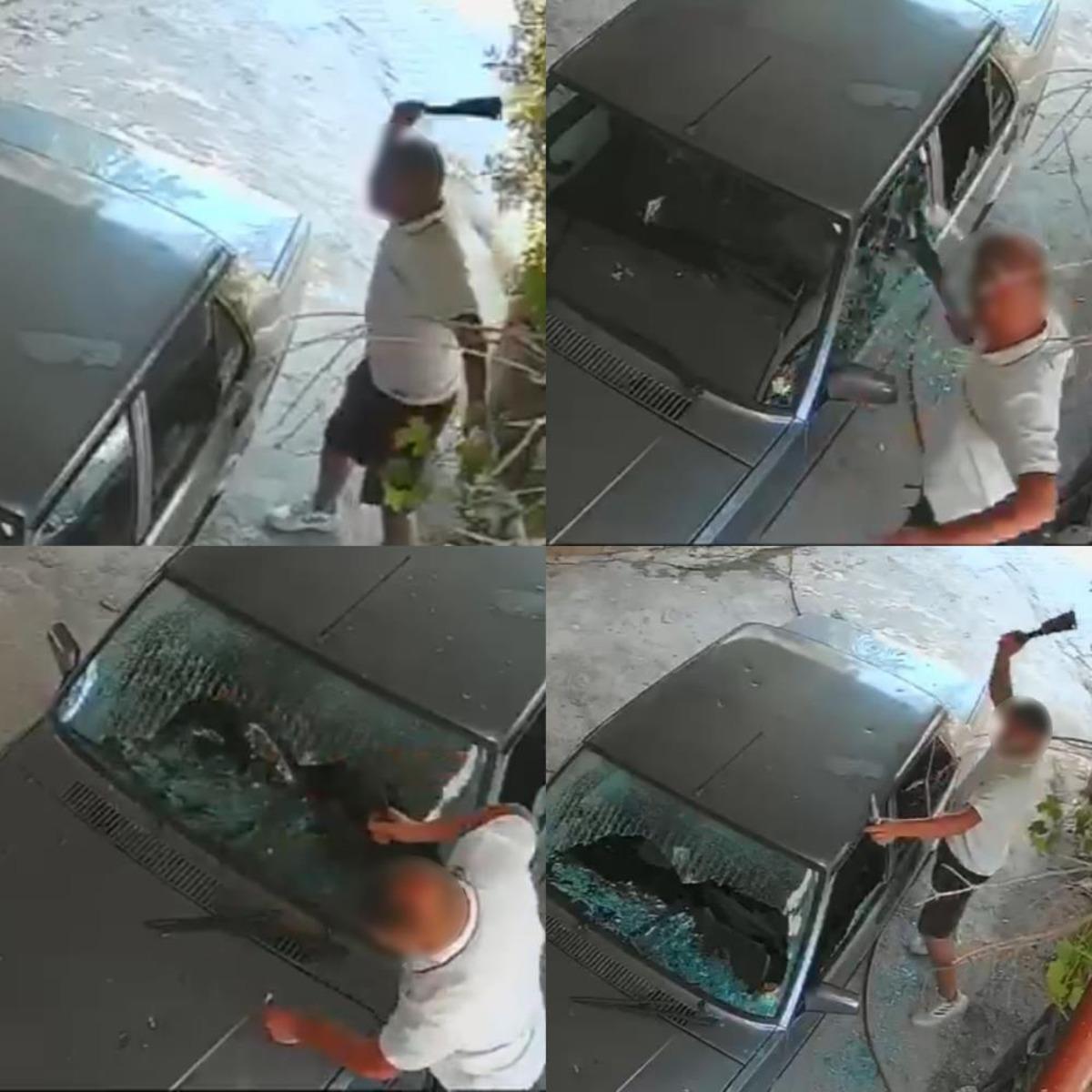 Mersin de kadın dehşeti yaşadı! Satırla aracın camlarını patlattı, bıçakla lastikleri deldi 1