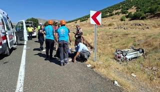 Bing&ouml;lde ara&ccedil; takla attı: 6 yaralı