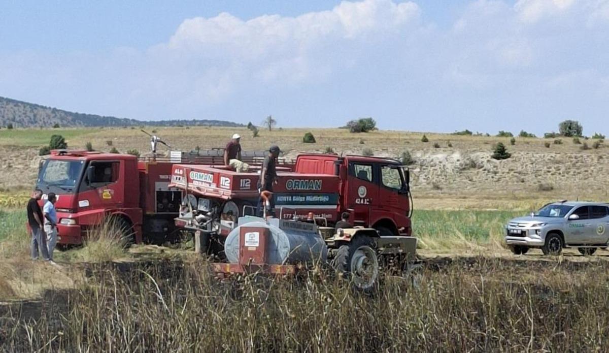 Beyşehir’de alevler ormana sıçramadan söndürüldü 1