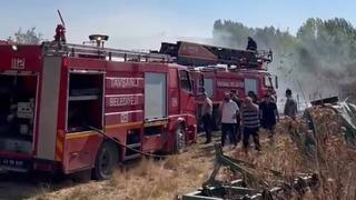 Kütahya'da yangında 400 balya saman kül oldu