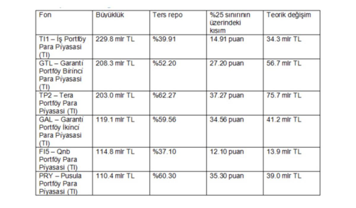Para piyasası fonlarında yeni d&ouml;nem: 10 dev fonda 363 milyar TL lik portf&ouml;y değişikliği g&uuml;ndemde 2