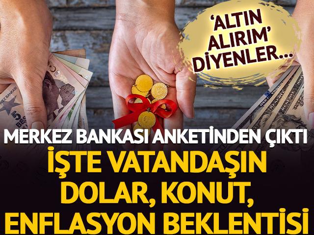 Merkez Bankası anketinden &ccedil;ıktı: İşte vatandaşın dolar, konut, enflasyon beklentisi!