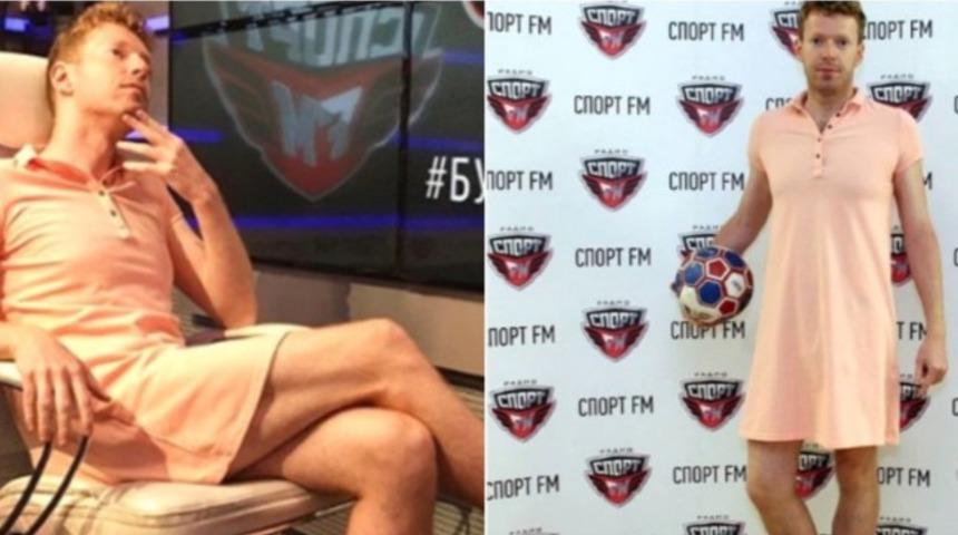 Rusya, İspanya'yı eleyince işe elbiseyle gitti!