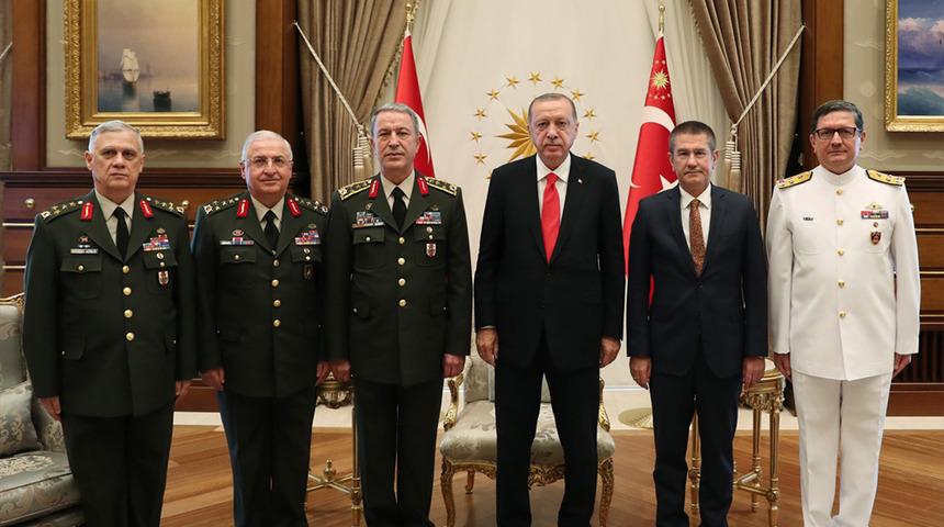 Cumhurbaşkanı Erdoğan, TSK'nın komuta kademesiyle bir araya geldi