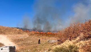 Boz&uuml;y&uuml;k&rsquo;te tarım arazisinde yangın &ccedil;ıktı