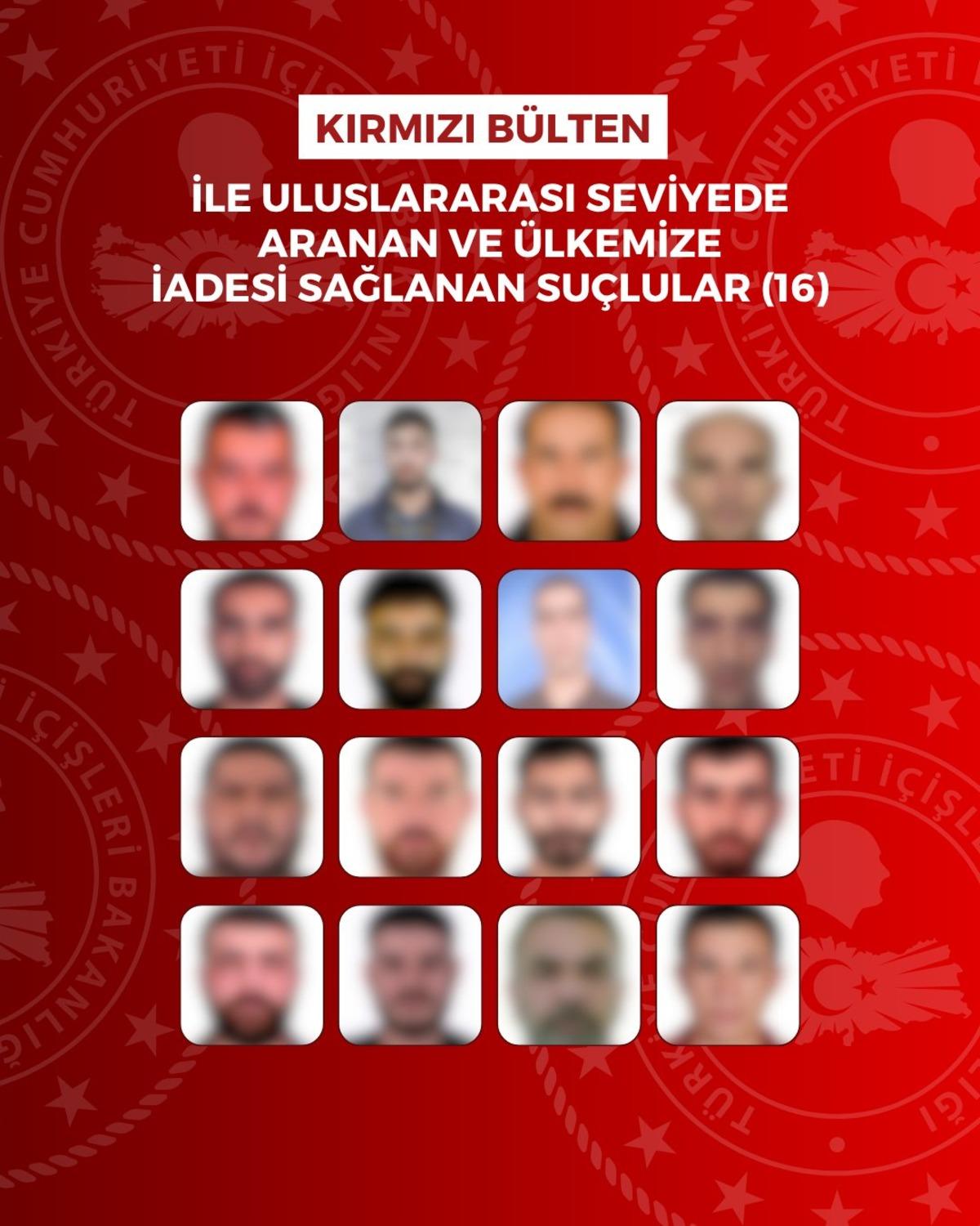 Kırmızı bülten ve ulusal seviyede aranıyorlardı! 60 suçlu Türkiye ye getirildi 1