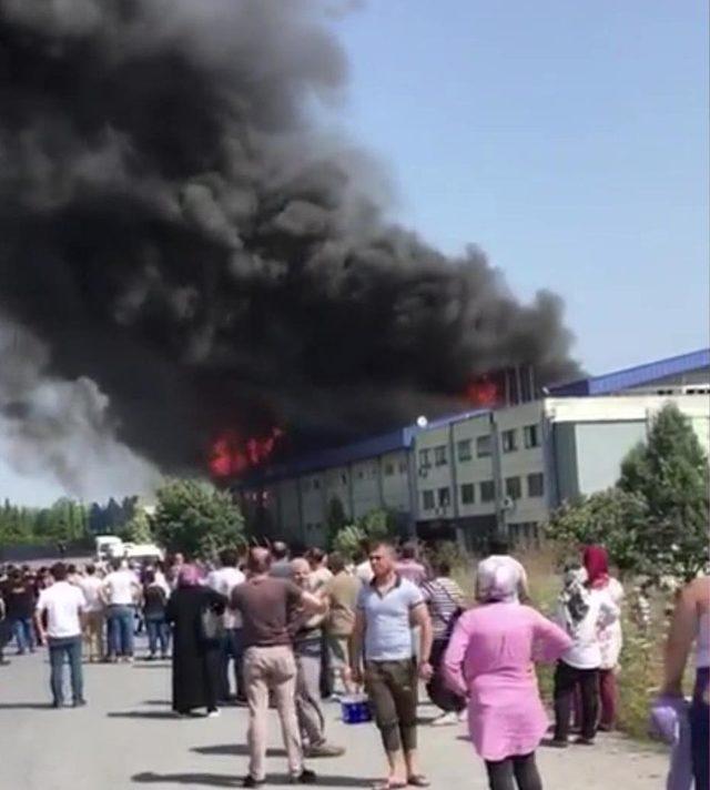 Hadımköy'de fabrika yangını (2)
