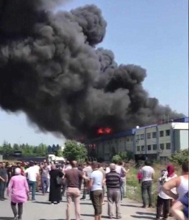 Hadımköy'de fabrika yangını (2)
