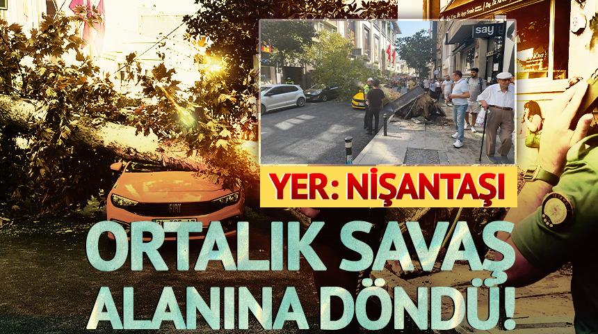 Yer: Nişantaşı! Ortalık savaş alanına d&ouml;nd&uuml;: Cadde trafiğe kapandı!