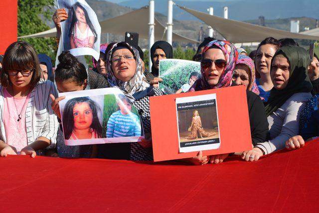 Karabüklü kadınlardan çocuk cinayetlerine tabutlu protesto