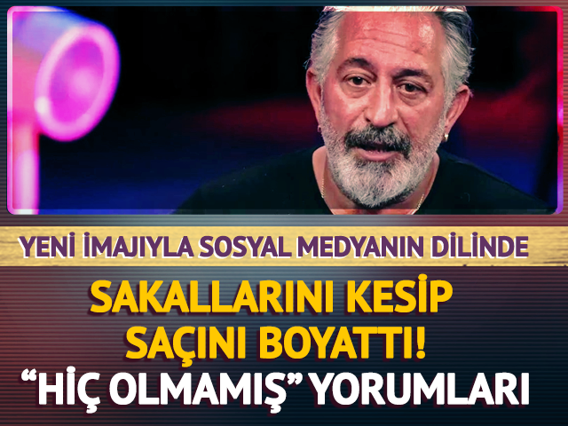 Sakallarını kesip sa&ccedil;ını boyattı! Cem Yılmaz'dan yeni imaj
