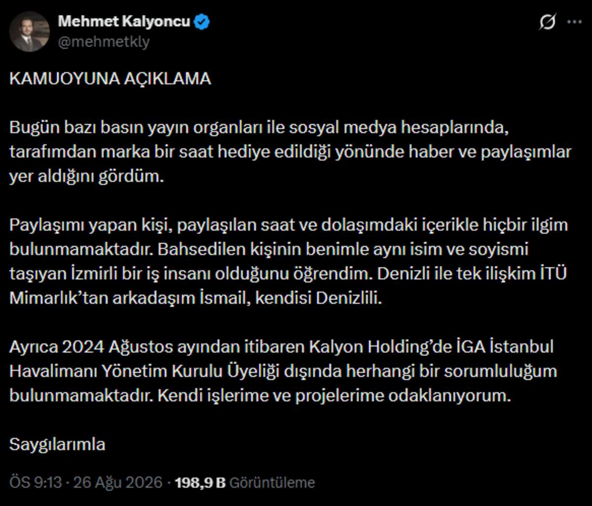 Lüks saat paylaşımı pahalıya patladı: AK Partili başkan istifa etti, Mehmet Kalyoncu dan açıklama geldi 3