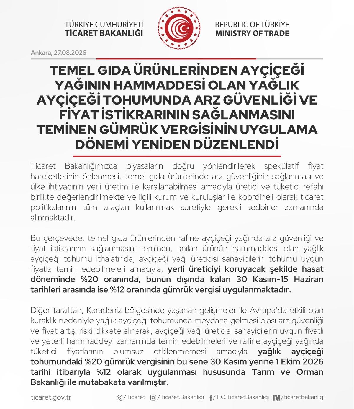 Bakanlık a&ccedil;ıkladı: 1 Ekim den itibaren g&uuml;mr&uuml;k vergisi d&uuml;ş&uuml;yor 1