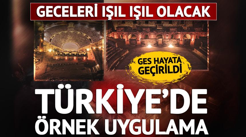 T&uuml;rkiye'de &ouml;rnek uygulama! Geceleri ışıl ışıl olacak