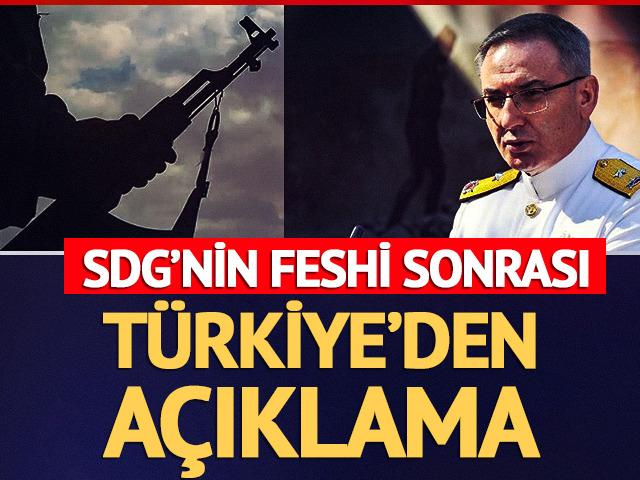 SDG'nin feshi sonrası T&uuml;rkiye'den a&ccedil;ıklama