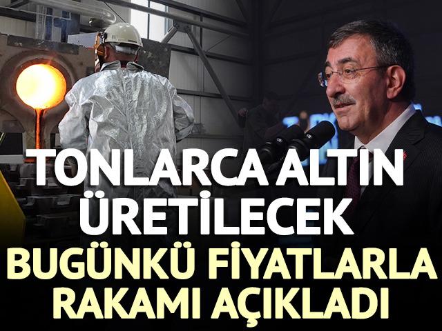 Tonlarca altın &uuml;retilecek! Cumhurbaşkanı Yardımcısı Yılmaz a&ccedil;ıkladı