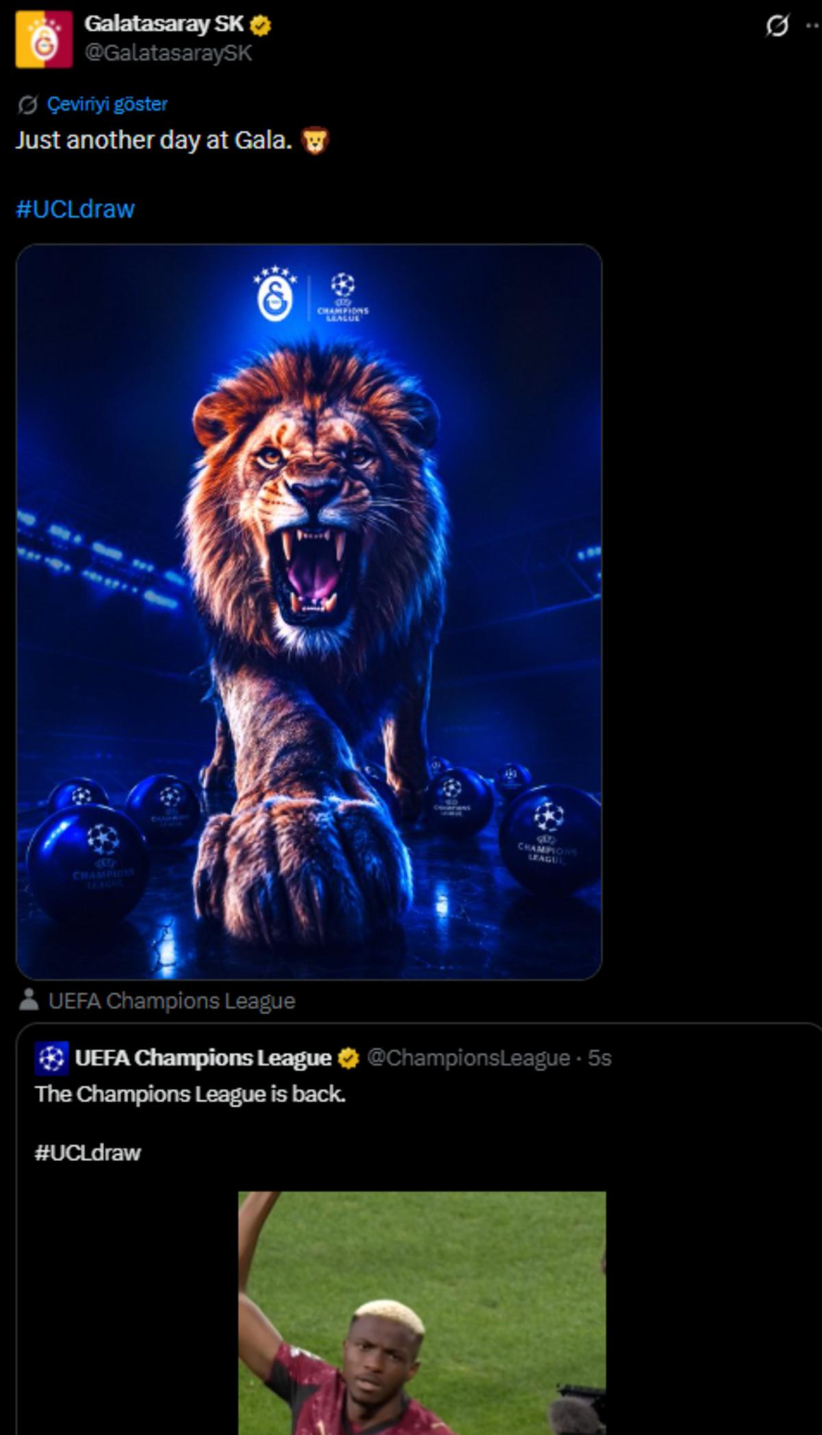 Galatasaray dan Fenerbahçe ye Şampiyonlar Ligi göndermesi! Görenleri kızdıracak 1