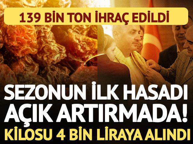 Manisa'da sezonun ilk hasadı a&ccedil;ık artırmada! Kilosu 4 bin liradan alındı