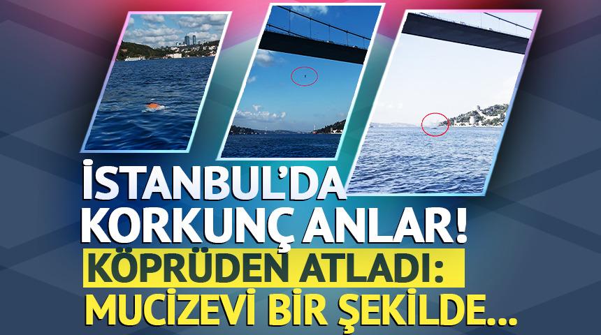Korkun&ccedil; anlar kamerada! FSM K&ouml;pr&uuml;s&uuml;'nden atladı: Mucizevi kurtuluş
