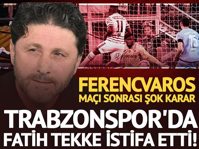 Trabzonspor'da Fatih Tekke istifa etti!