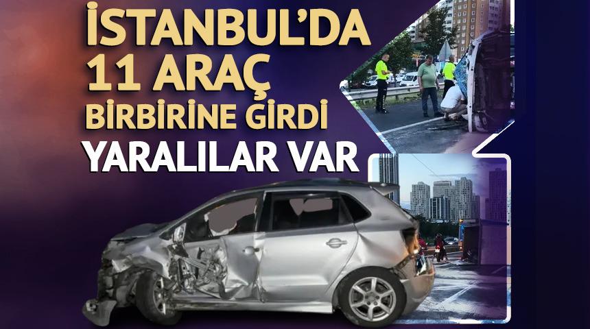 Esenyurt'ta 11 ara&ccedil; birbirine girdi: 2'si ağır 6 yaralı var!