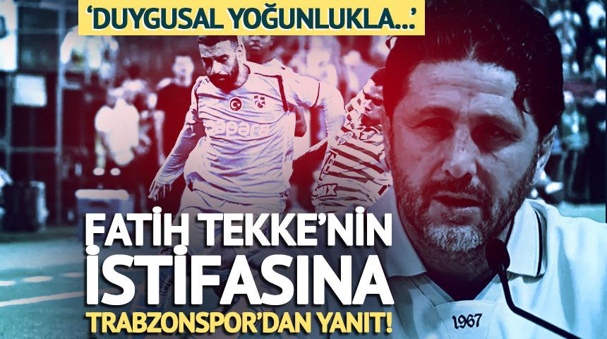 Fatih Tekke'nin istifasına Trabzonspor'dan yanıt! "Kabul edilmemiştir"