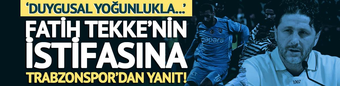Fatih Tekke'nin istifasına Trabzonspor'dan yanıt! "Kabul edilmemiştir"