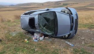 Samsun&rsquo;da otomobil şarampole devrildi: 1&rsquo;i bebek 3 yaralı