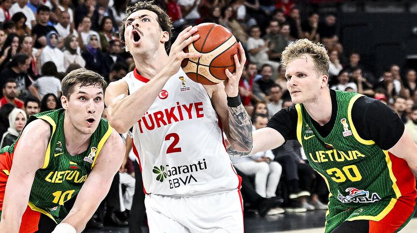 A Milli Erkek Basketbol Takımı, Litvanya&rsquo;yı farklı yendi