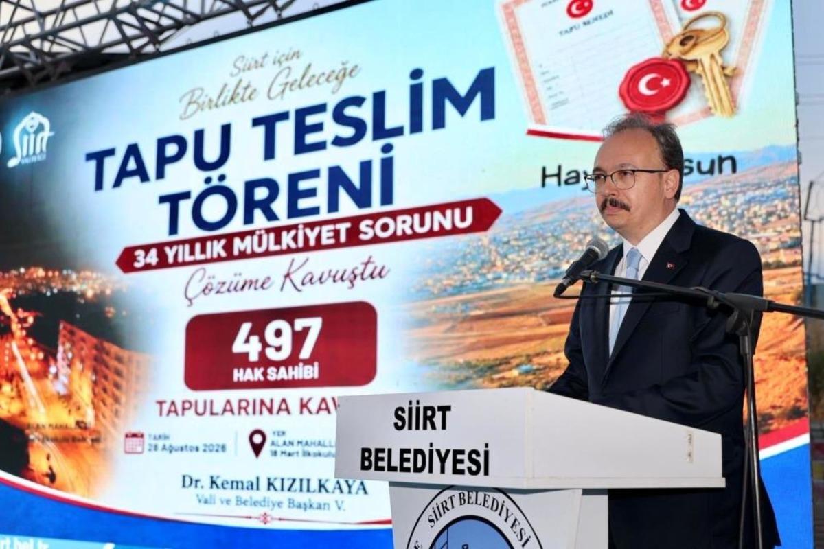 Siirt&rsquo;te 34 yıllık m&uuml;lkiyet sorunu &ccedil;&ouml;z&uuml;ld&uuml;: 497 vatandaş tapularına kavuştu 1