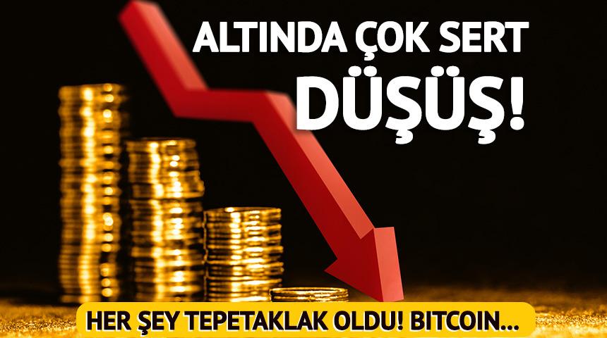 FED'in mesajı piyasaları vurdu! Altın &ccedil;ok sert d&uuml;şt&uuml;