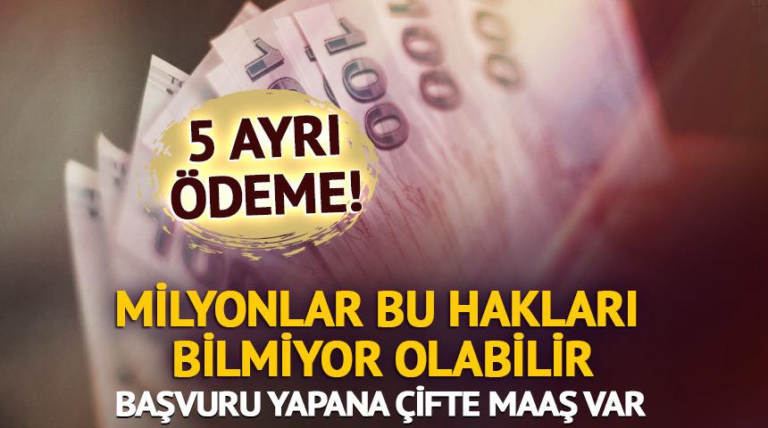 Emeklilere SGK&rsquo;dan 5 ayrı &ouml;deme: &Ccedil;ift maaş da var