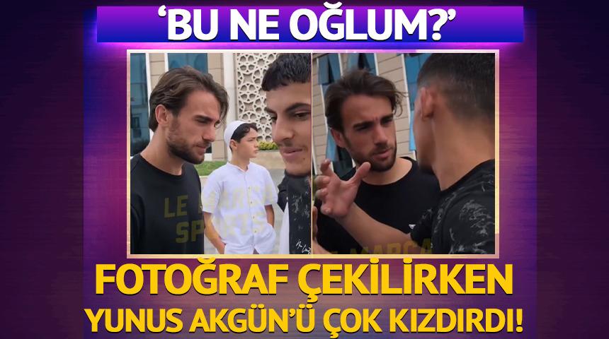 Fotoğraf &ccedil;ekilirken, Yunus Akg&uuml;n'&uuml; &ccedil;ok kızdırdı! 'Bu ne oğlum?'