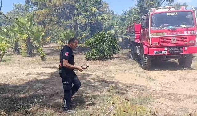 Manavgat&rsquo;ta boğaz mendirek yolunda korkutan yangın 3