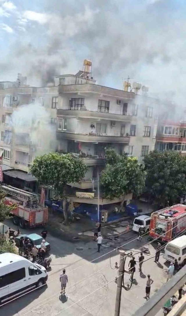 Alanya’da alevlere teslim olan dairede 3 çocuk dumandan etkilendi 6