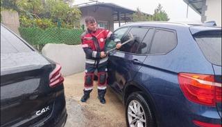 Belen&rsquo;de ara&ccedil;ta mahsur kalan bebek kurtarıldı