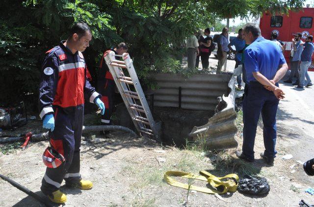 Sulama kanalının dağıtım kuyusunda erkek cesedi bulundu