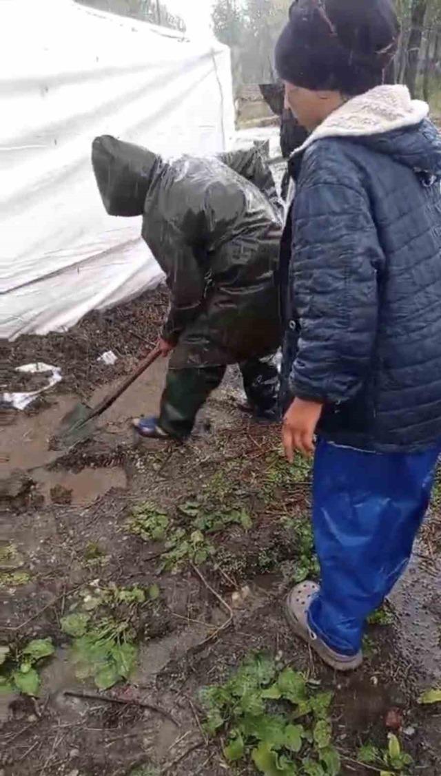 Samsun’a giden fındık işçilerini yağmur vurdu 3